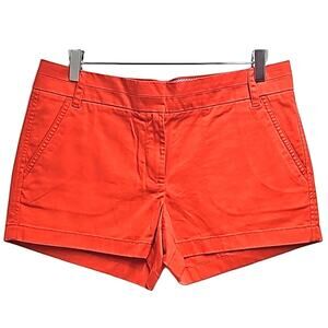 J. Crew Womens Chino Shorts 4 Pockets Beltloops Zip & Hook Closure Size 8 (NWOT)
